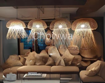 Pendant lamp クラゲ ペンダントライト 竹製クラゲペンダントライト