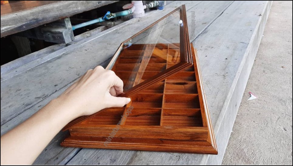 Wooden Zippo Lighters Jewelry Display Crystal Case Compartment Etsy