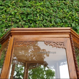 Small Curio Cabinet 6 Square & Glassed Display Cabinet Case Small Miniature Display Box Figure Display Case Antique Collectibles Case
