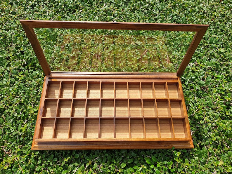 Wooden 30 compartment Display box Storage Box Small Organizer Etsy