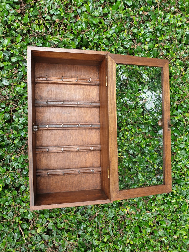 Key Holder Teak Key Wooden Wall Hanging 1 Door 20 Etsy