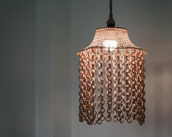 Paralume per lampada a sospensione in bambù 2 pezzi. Cappello Lampada a sospensione in bambù Tillandsia Climber Light Asian Oblong Trappola per pesci riutilizzata Lampada da soffitto in bambù intrecciato