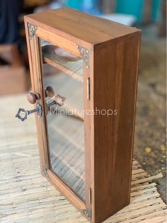 Antique Key Box/Wooden key cabinet, Wooden Key Holder-key house/Key keeper/  Wall