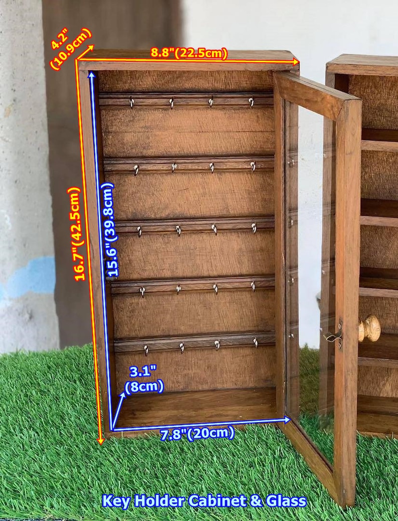 Key Holder Teak Key Wooden Wall Hanging 1 Door 20 Etsy