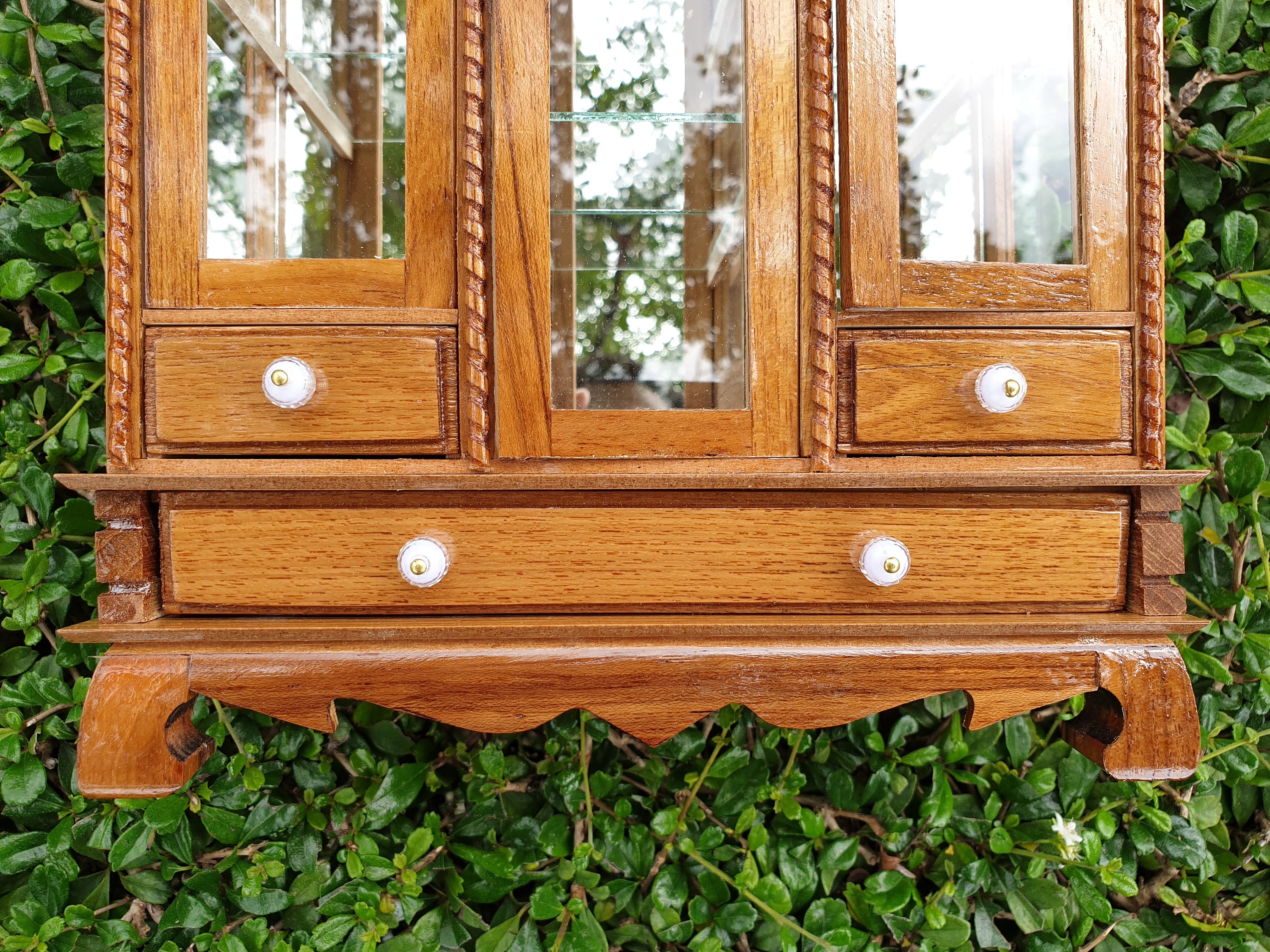 Glass Display Cabinet Small Wooden Display Case 11in Figure - Etsy ...