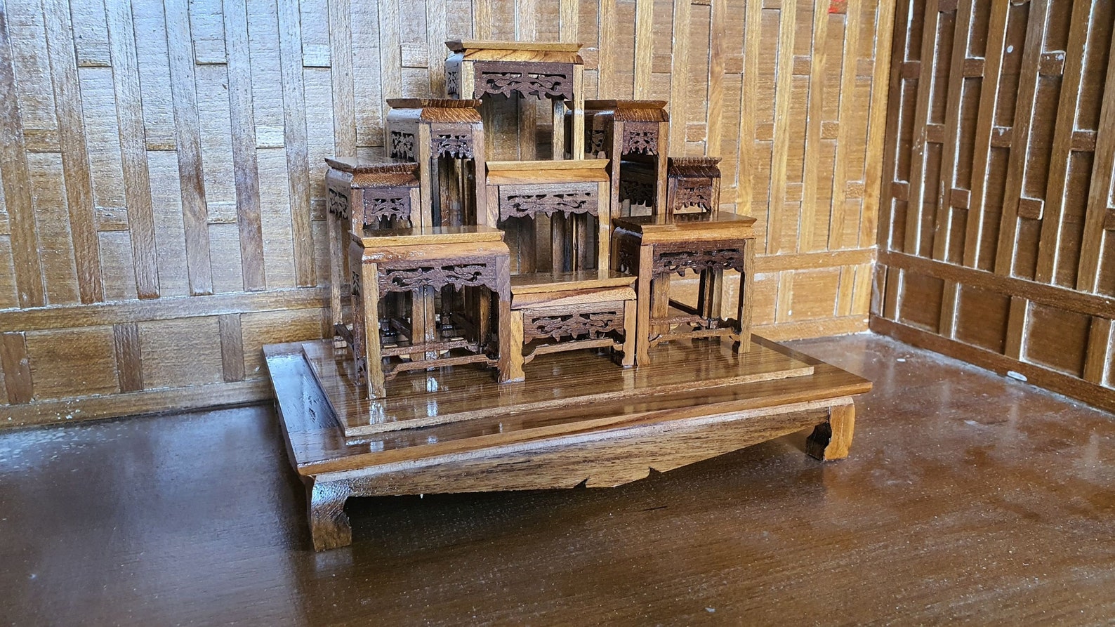 Buddha Altar Shelf 9 Table Inspired Altar Prayer Alter Shrine Etsy Australia