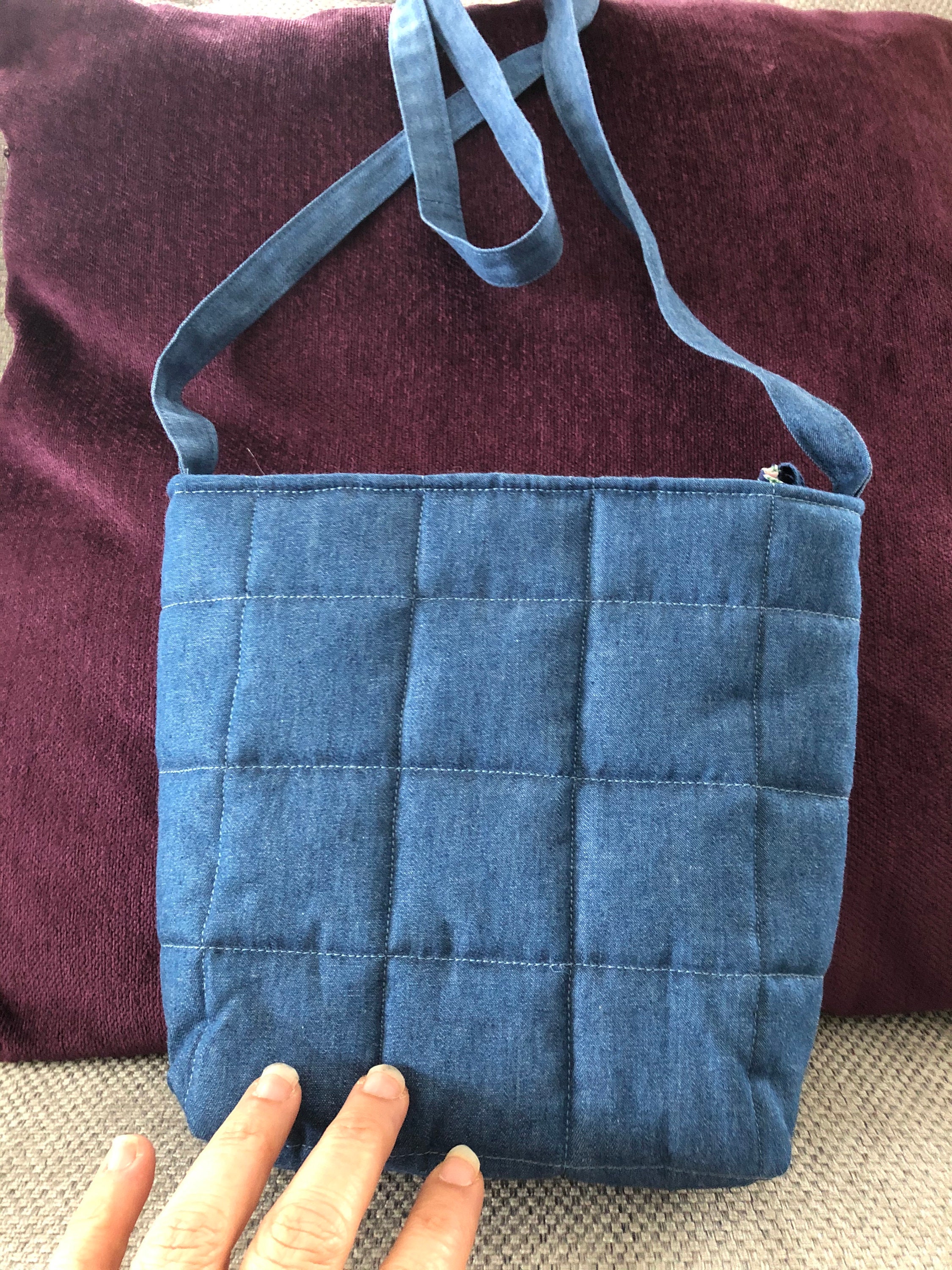 Cross shoulder bag Childrens size Quilted Etsy