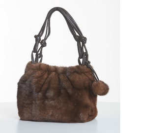 mink fur bag