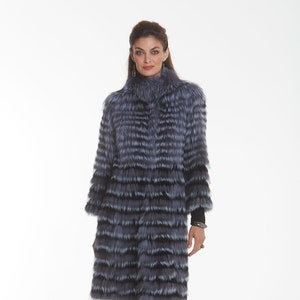 Silberfuchs – Schwarzer Fuchs – Gestreifter Pullover Mantel