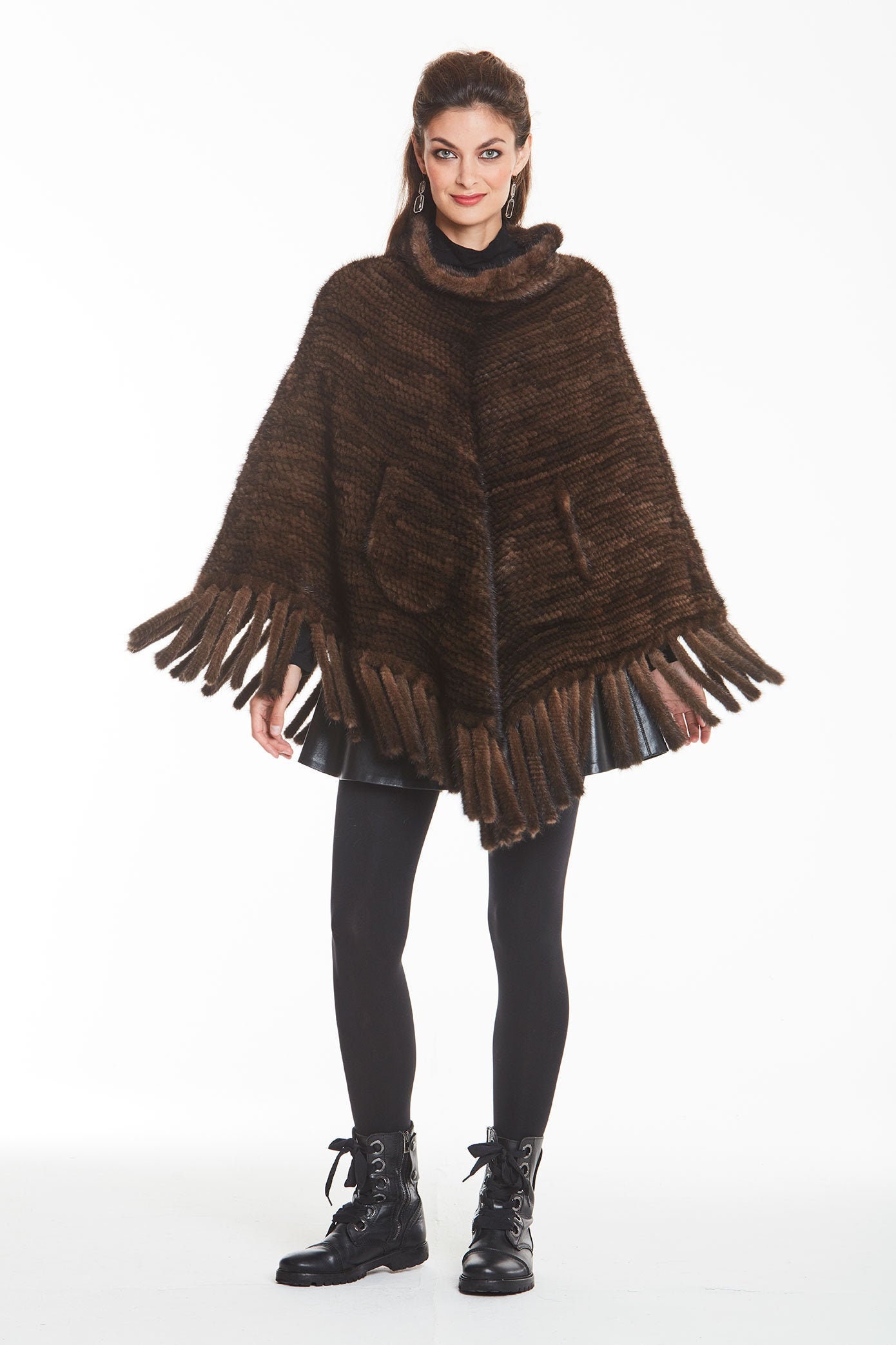 Fur Mink Fur Pullover Sweater - Brown Knitwear, Clothing - FUR22518