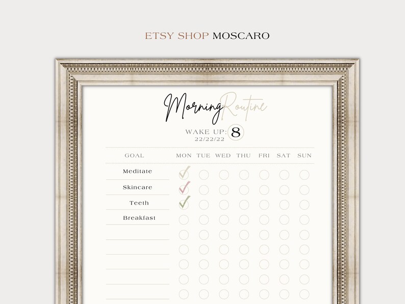 Canva Editable Morning and Nighttime Routine Checklist I Printable PDF ...