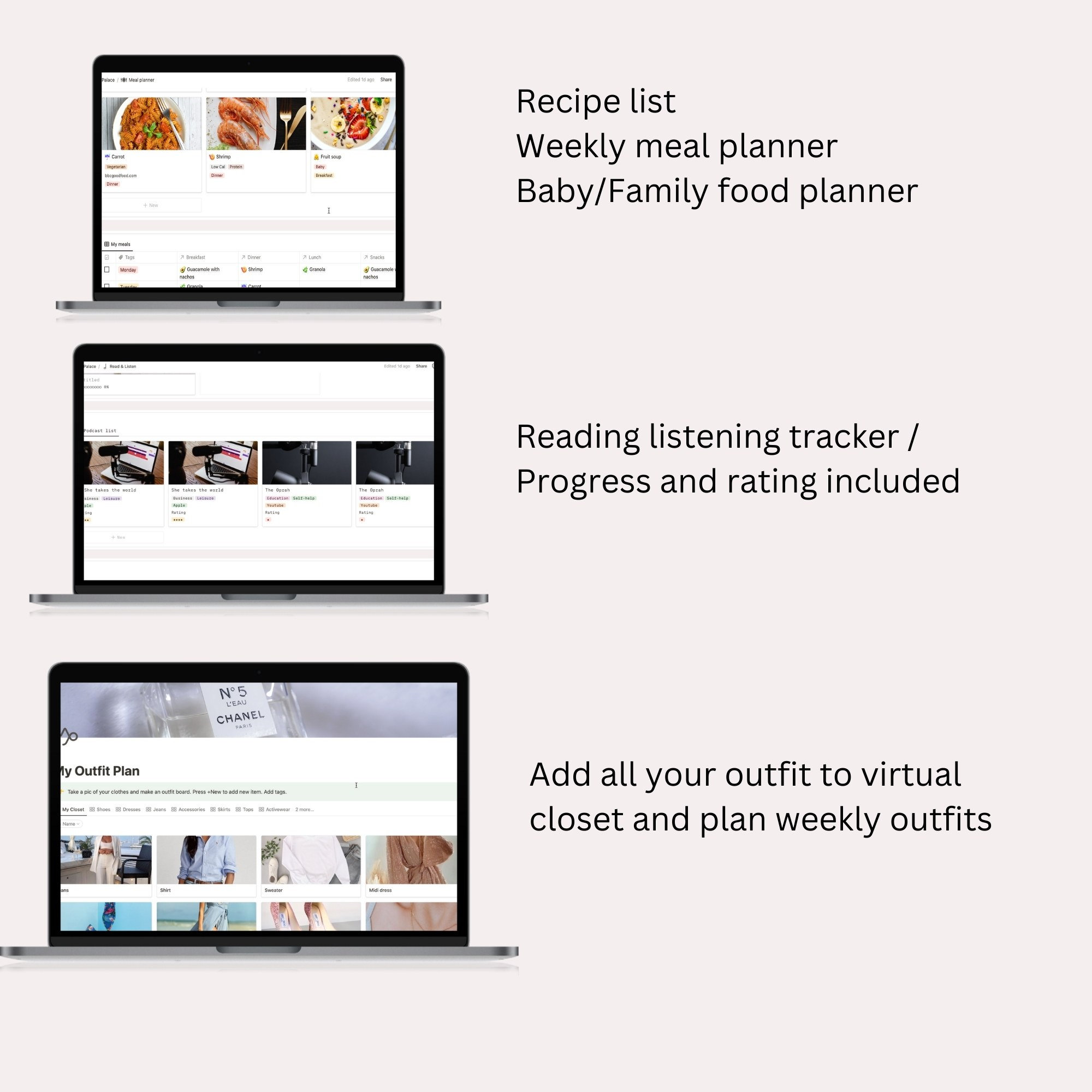 Notion All in One Life Social Media Content Planner 2023 Dated, Notion ...