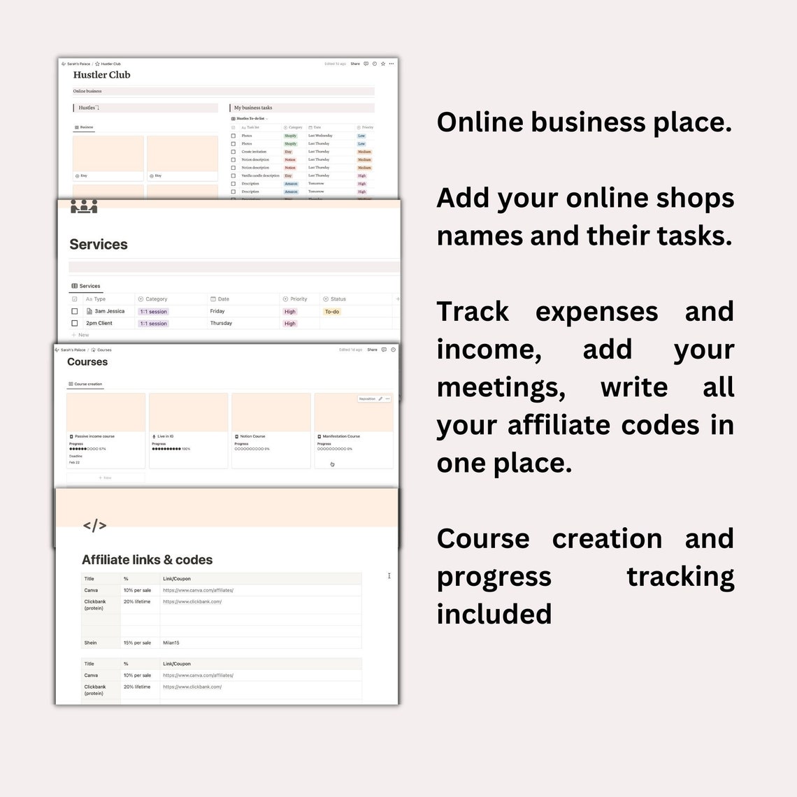 Notion All in One Life Social Media Content Planner 2023 Dated, Notion ...