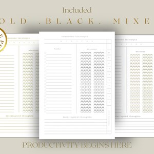 Simple Pomodoro Planner Printable| Productivity Planner |Time Tracker | A4, A5 & Half Letter | Instant Download I Daily Productivity Tracker