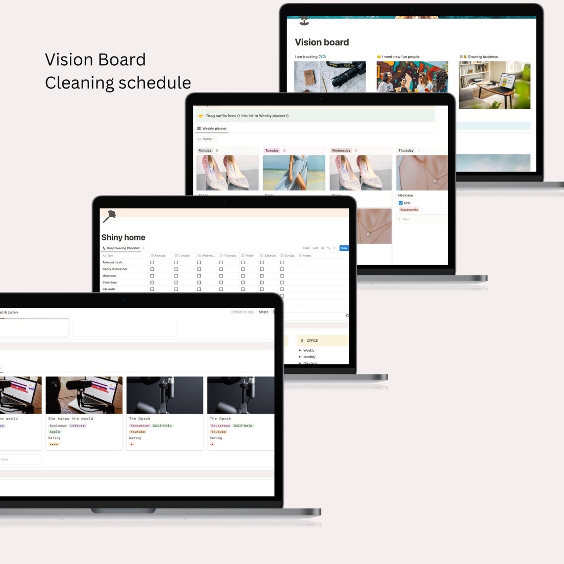 Notion All in One Life Social Media Content Planner 2023 Dated, Notion ...