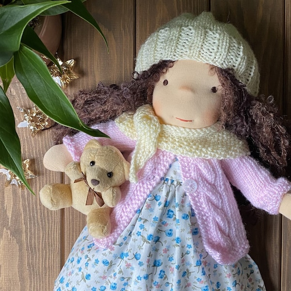 Handmade Organic Waldorf Doll - Safe for Kids - Encourages Imaginative Play - Soft and Natural Materials