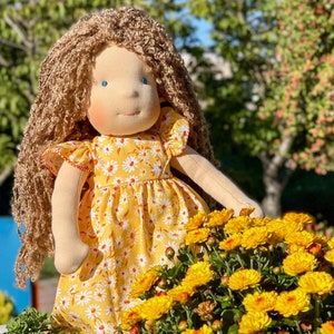 Handmade Waldorf ** Inspired Doll Unique Birhtday Gift for Kids - Personalized Soft Textile Doll Special Christmas Gift for Mom
