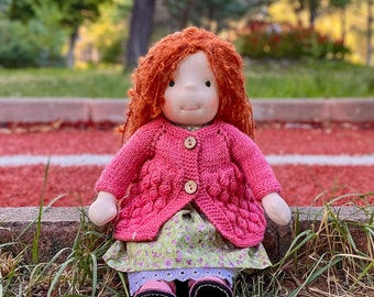 Boneca Waldorf artesanal inspirada na filosofia Steiner, presente de aniversário personalizado para amiga - Boneca de pelúcia personalizada, presente para chá de bebê para mamãe de primeira viagem
