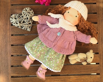 Muñeca Waldorf personalizada hecha a mano de 14 pulgadas para bebé - Regalo de Navidad único para niños pequeños