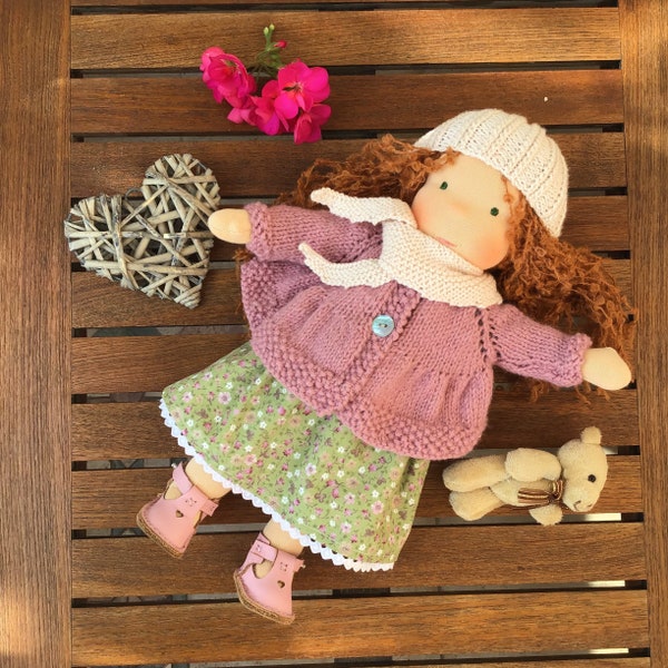 Personalized Handmade 14 inches Waldorf Doll for Baby - Unique Christmas Gift for Toddlers