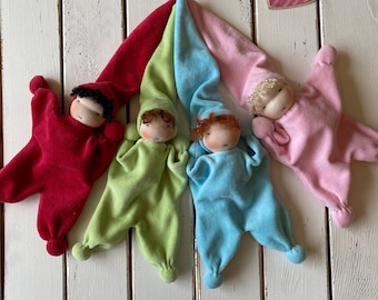 DIY Waldorf Inspired Cloth Doll Making Kit, Organic Rag Doll Making Kit with Doll Patterns with Instruction Video, Cuddle Toy Kit for Baby