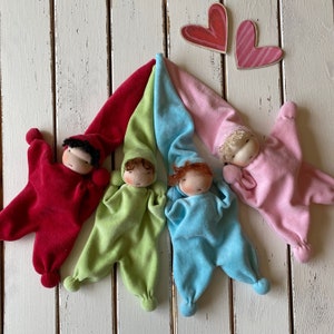 DIY Waldorf * Inspired Cloth Doll Making Kit, Organic Rag Doll Making Kit with Doll Patterns with Instruction Video, Cuddle Toy Kit for Baby