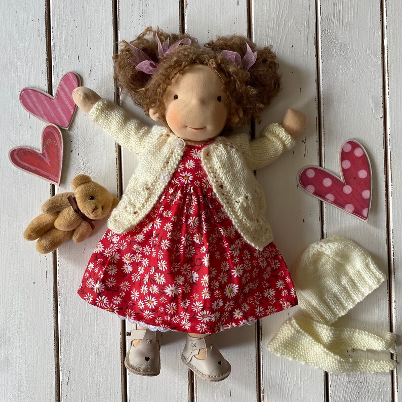 Handmade Waldorf Doll Mother's Day Gift for Wife - Custom First Baby Doll for 2 Year Old Girl - Personalized Steiner Doll Perfect Baby Gift