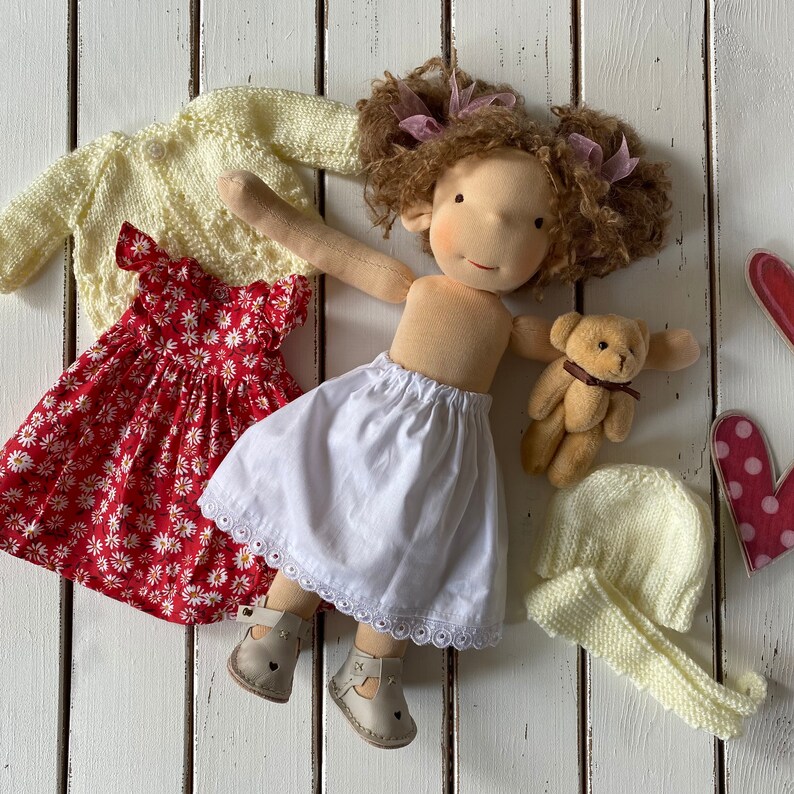 Handmade Waldorf Doll Mother's Day Gift for Wife - Custom First Baby Doll for 2 Year Old Girl - Personalized Steiner Doll Perfect Baby Gift