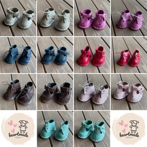 Waldorf ** Inspired Doll Shoes for 16-14 inch Dolls *MİNİMUM 2 PAİRS ORDER* | Handmade Leather Doll Footwear & Boots