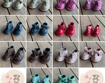 Waldorf ** Inspired Doll Shoes for 16-14 inch Dolls *MİNİMUM 2 PAİRS ORDER* | Handmade Leather Doll Footwear & Boots