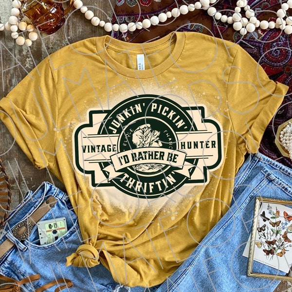 Antiquing Png, Retro Thrifting Png, Junkin Pickin Thriftin Sublimation Digital Download, Vintage Antiques Clipart, Thrift Shopper Shirt Png