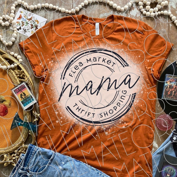 Thrifter Png, Retro Thrifting Png, Flea Market Mama Sublimation Digital Download, Vintage Antiques Clipart, Thrift Shopper Mom Shirt Png