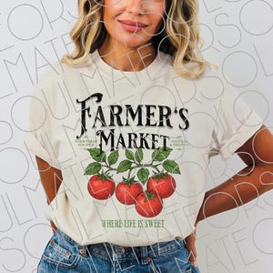 Tomato Farmers Market PNG: Summer Produce Stand Digital Download