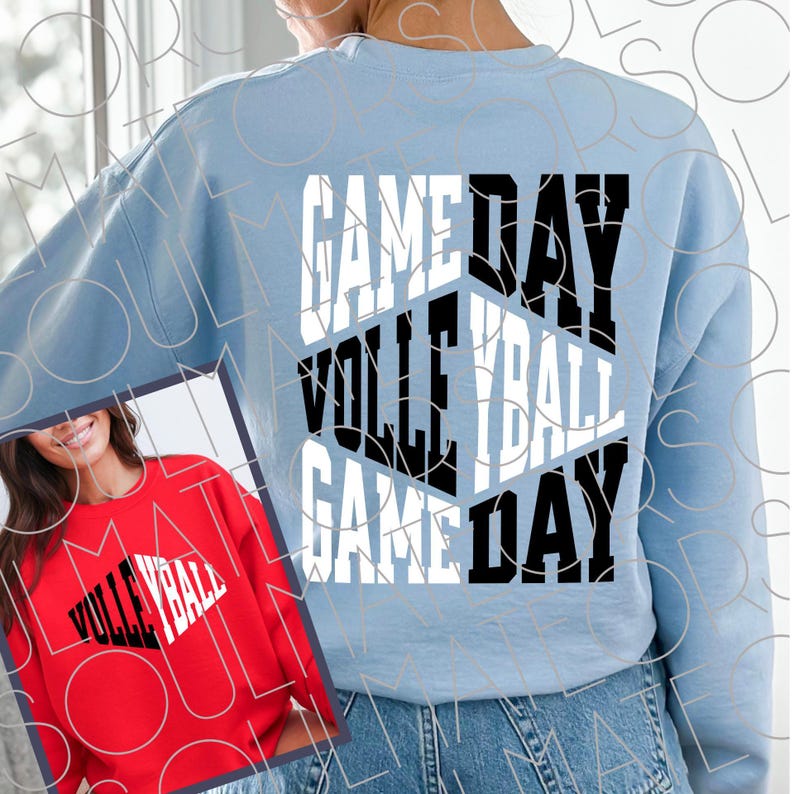 Vintage Volleyball Game Day PNG SVG Bundle (Digital Download) image 1