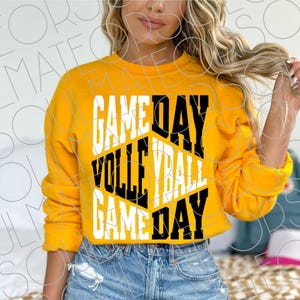 Vintage Volleyball Game Day PNG SVG Bundle (Digital Download) image 2