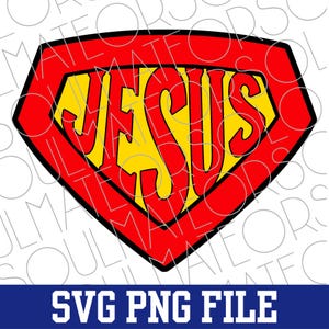 Jesus is My Superhero PNG SVG for Sublimation, Christian Bible School ...