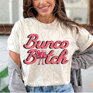 Bunco PNG File Digital Download,Groovy Bunco Printable For Women Who Play Bunco,Retro Dice PNG,Bunco Ladies Shirt Design For Game Night