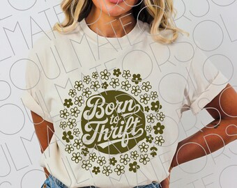 Retro Kitchen Kitsch PNG Bundle: Born To Thrift Clipart (Digital Download)