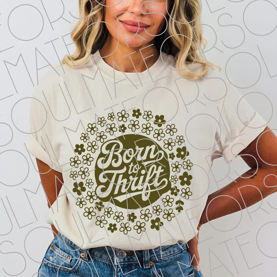 Retro Kitchen Kitsch PNG Bundle: Born To Thrift Clipart (Digital Download)
