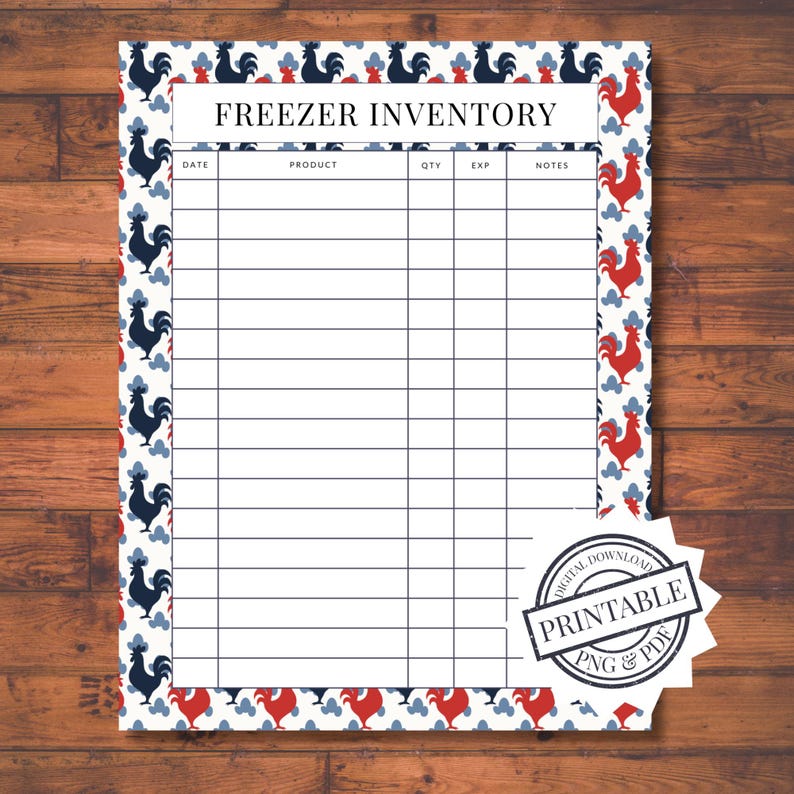 Kitchen Inventory Printable Bundle PDF Pantry, Spice, Freezer & Fridge ...