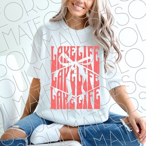 Summer SVG| Lake Life SVG PNG | Coquette Bow Retro Beachy Lake Shirt Digital Download Sublimation Designs For Lake Vibe Days, Beach Clipart