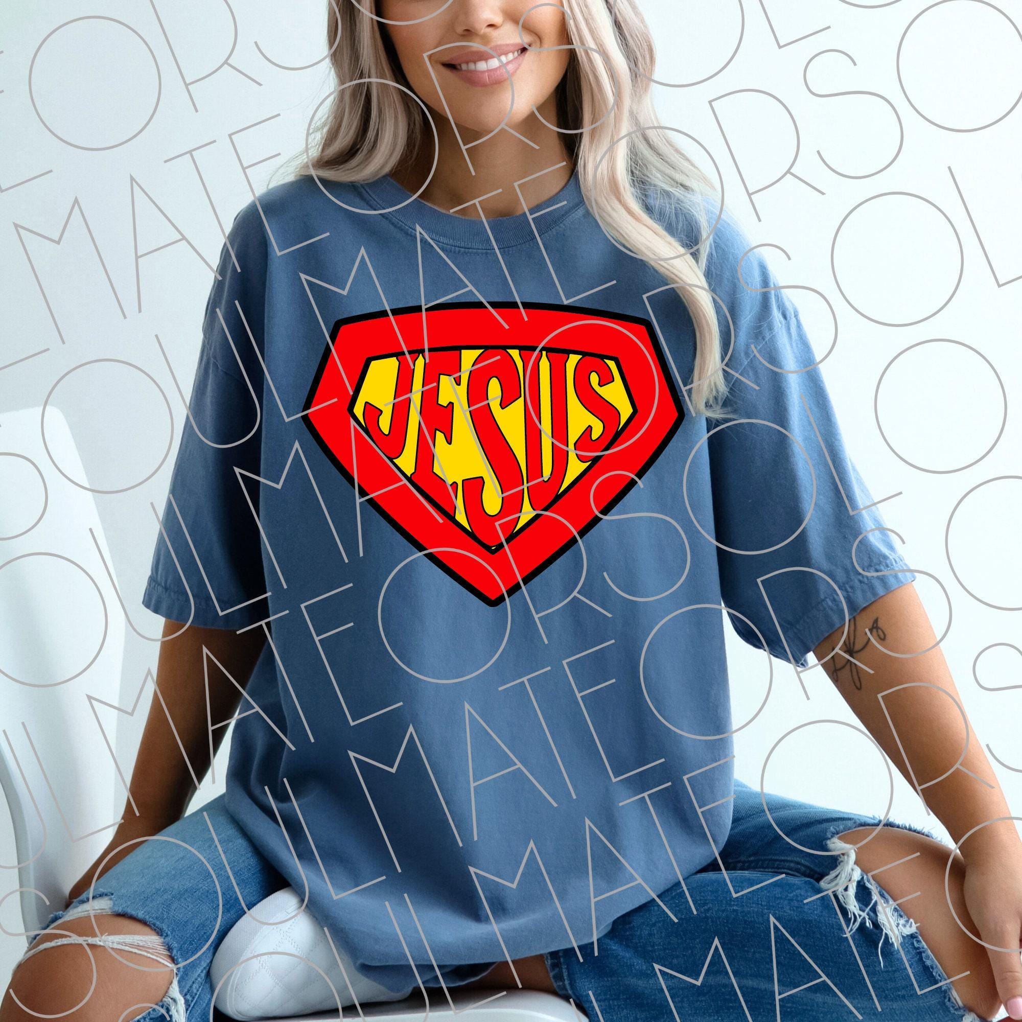 Jesus is My Superhero PNG SVG for Sublimation, Christian Bible School ...