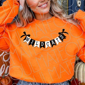 Wildcats PNG, Game Day Png,  Retro Sports Cheer Basketball Football Shirt Png, Black And White Gameday Vibes Download