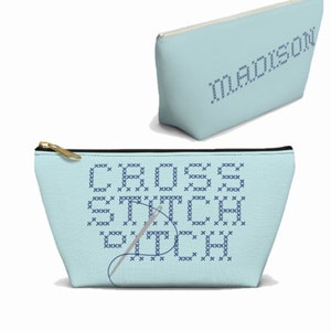 Custom Cross Stitch Project Bag, Personalized Project Bags for Cross Stitch,Personalised Printed Bag, Gift for Cross Stitcher