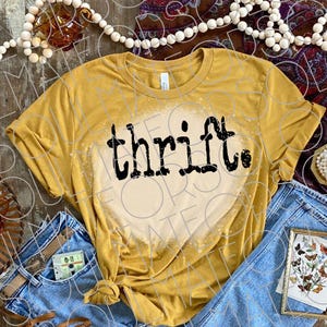 Thrift Png, Retro Thrifting Png, Thrifter Sublimation Digital Download, Distressed Typewriter Typography Clipart, Thrift Shopper Shirt Png