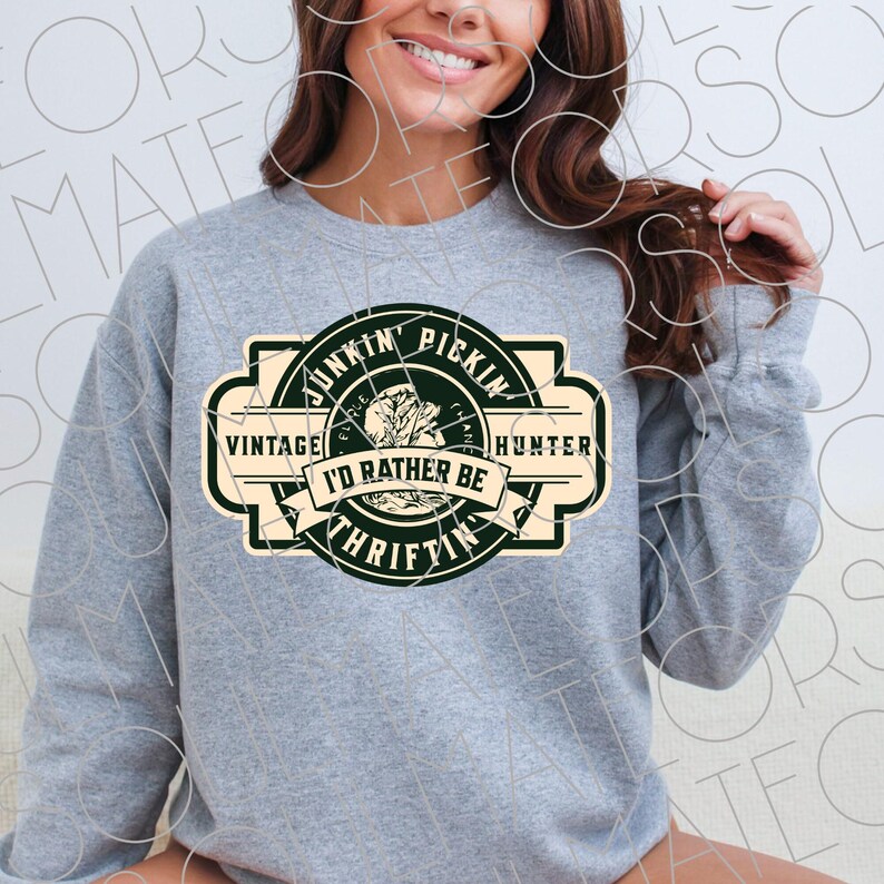 Antiquing Png, Retro Thrifting Png, Junkin Pickin Thriftin Sublimation Digital Download, Vintage Antiques Clipart, Thrift Shopper Shirt Png imagen 7