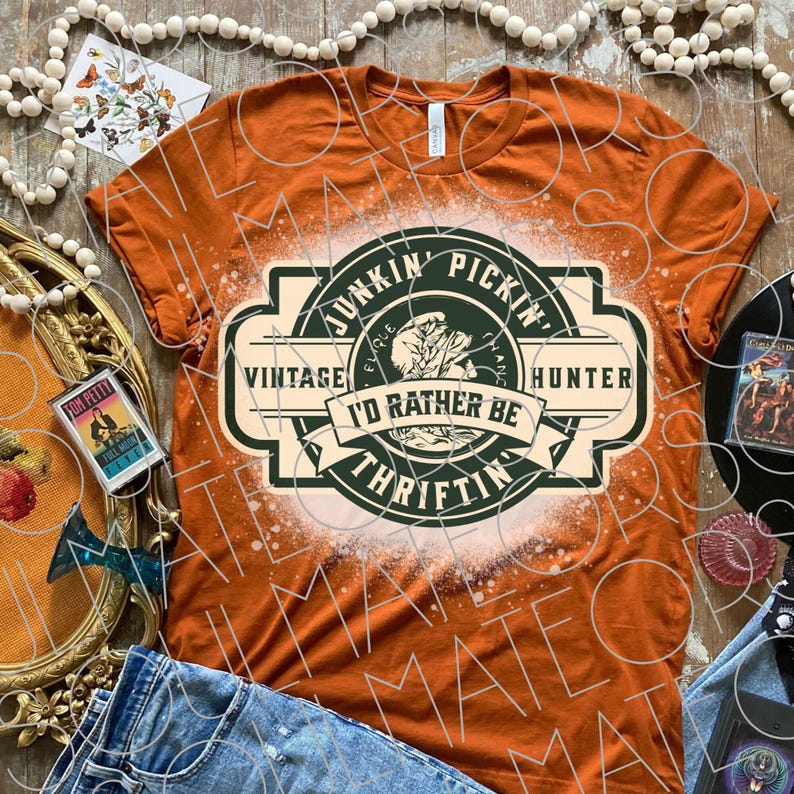 Antiquing Png, Retro Thrifting Png, Junkin Pickin Thriftin Sublimation Digital Download, Vintage Antiques Clipart, Thrift Shopper Shirt Png imagen 3
