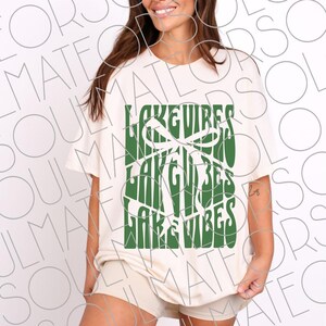 Summer SVG| Lake Vibes SVG PNG | Coquette Bow Retro Beachy Lake Shirt Digital Download Sublimation Designs For Lake Life Days, Beach Clipart