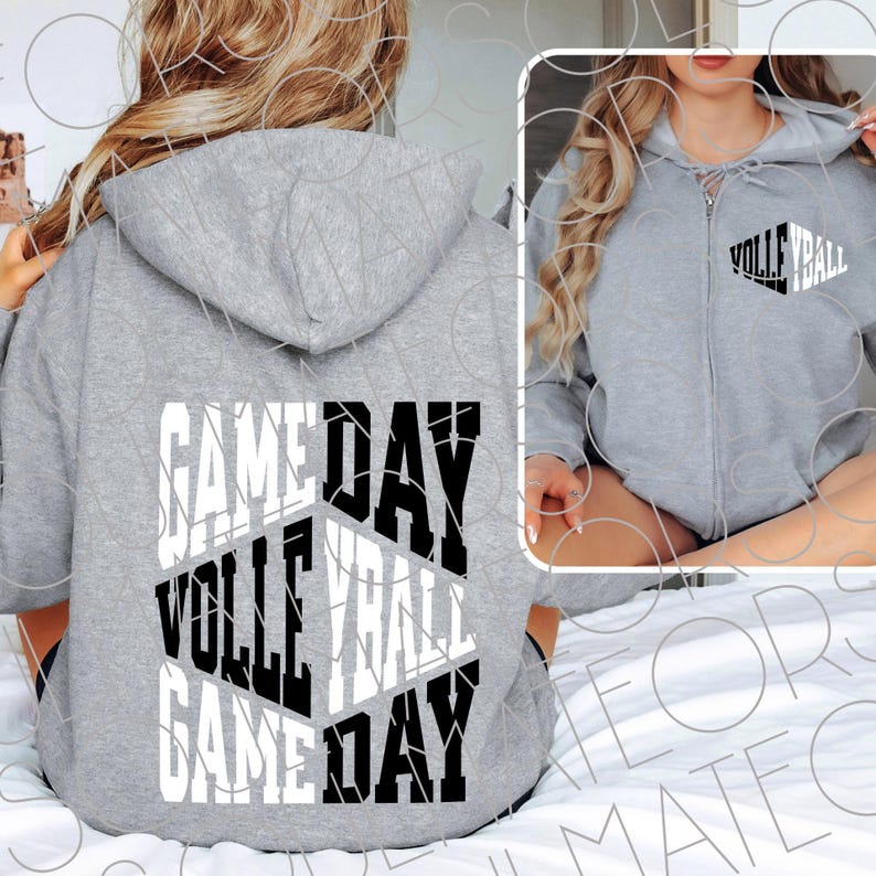 Vintage Volleyball Game Day PNG SVG Bundle (Digital Download) image 5