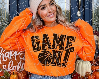 Game Day SVG, Basketball Game Day PNG, Game Day Varsity Svg Png, Retro Sports Png Svg, Front Back Game On Png Svg Black Game day Vibes SVG